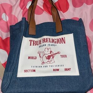 True Religion Beige Strap with Brown Accent
